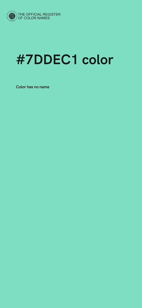 #7DDEC1 color image