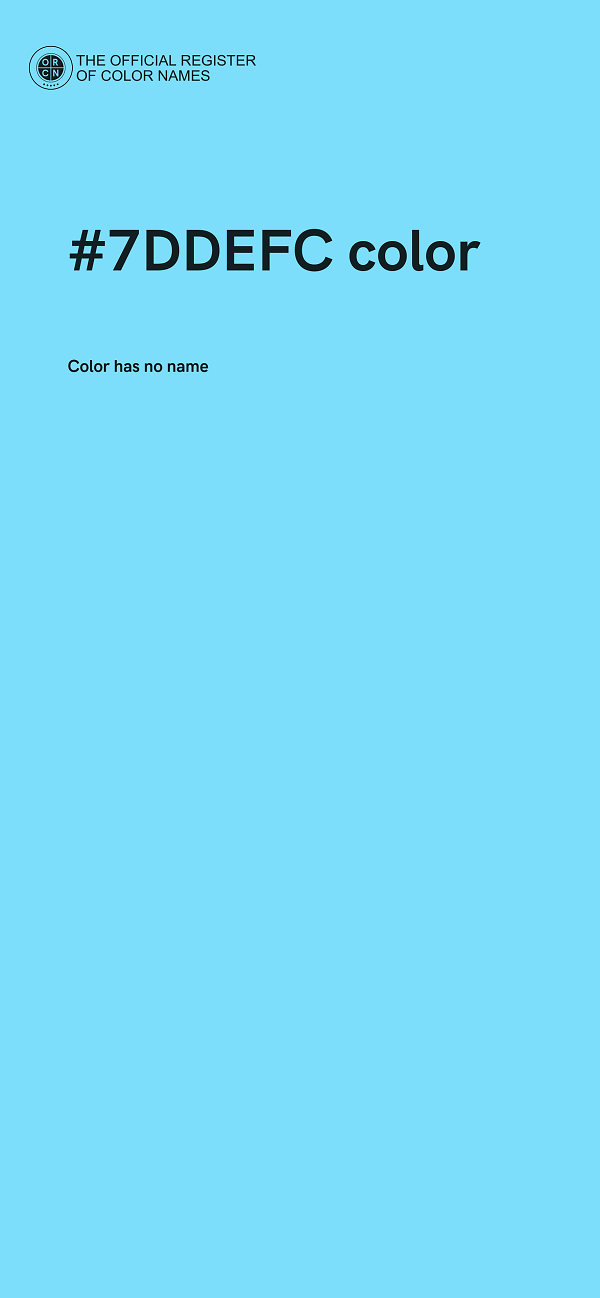 #7DDEFC color image