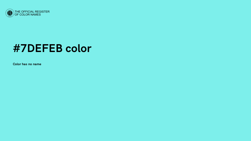 #7DEFEB color image