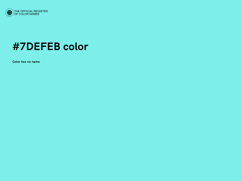 #7DEFEB color image