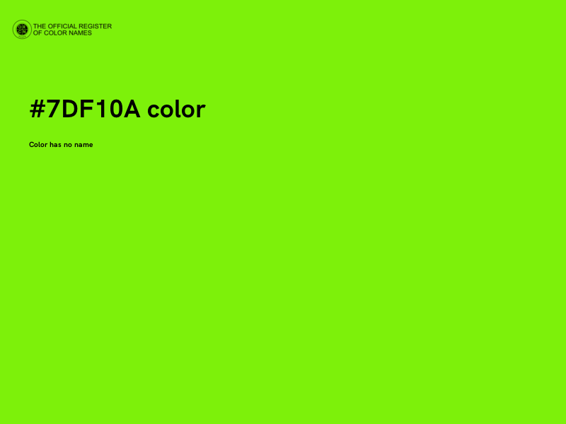 #7DF10A color image