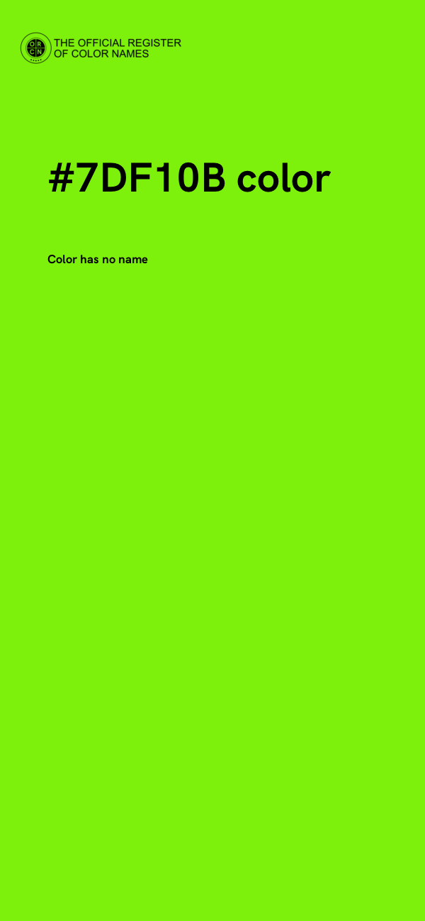 #7DF10B color image