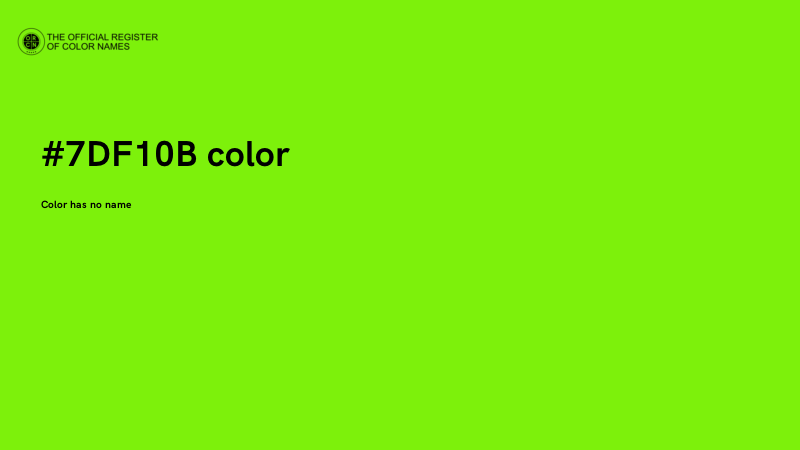 #7DF10B color image
