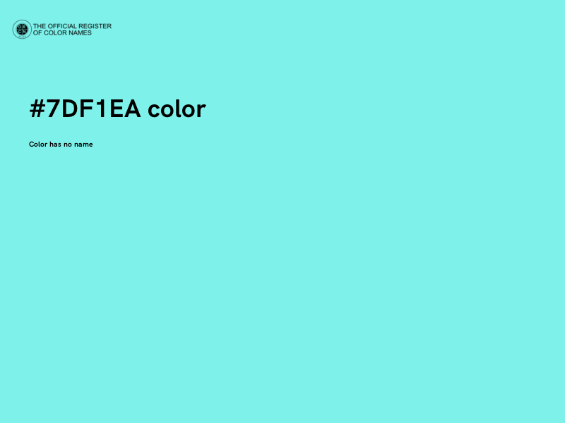 #7DF1EA color image