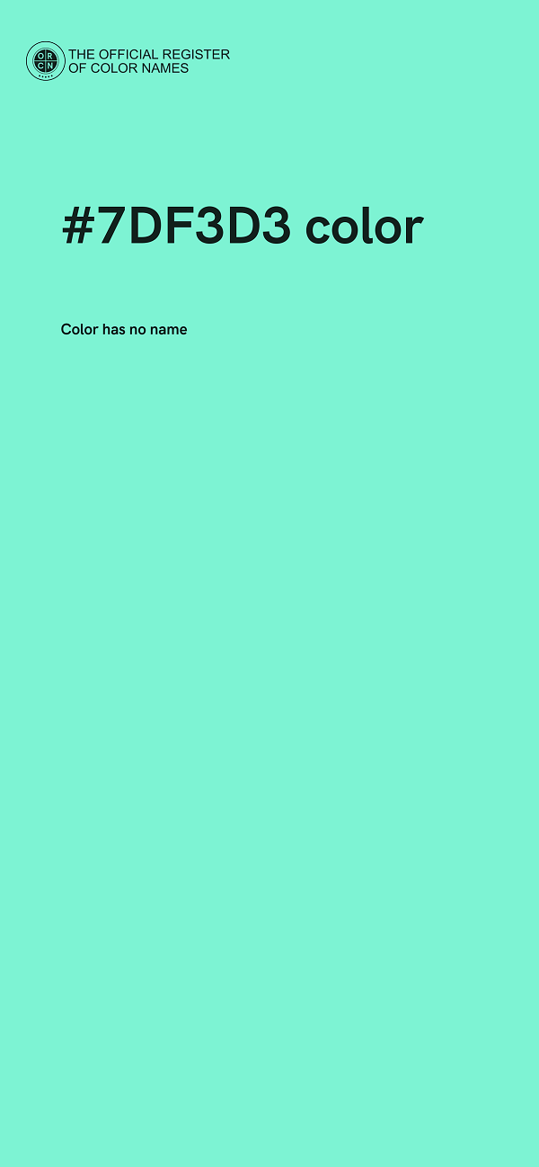#7DF3D3 color image