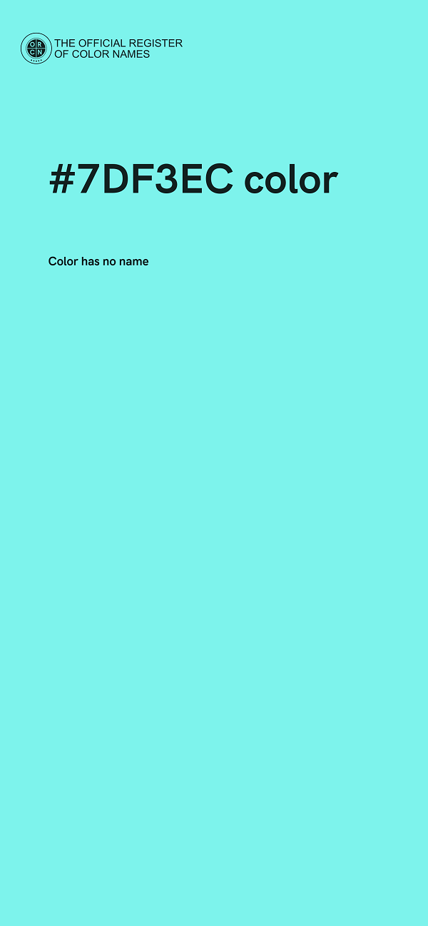 #7DF3EC color image