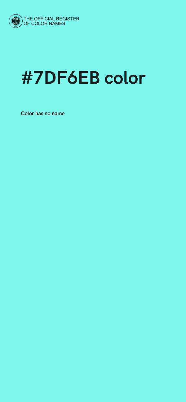 #7DF6EB color image