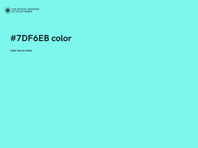 #7DF6EB color image