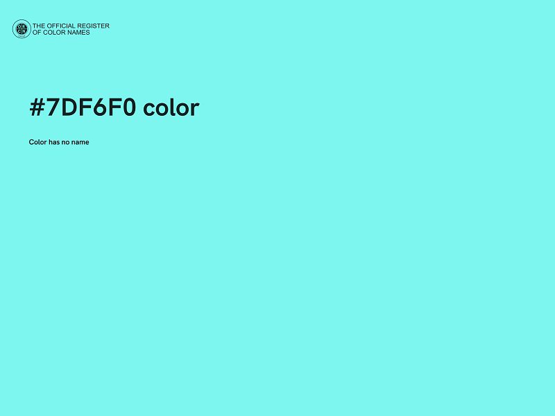 #7DF6F0 color image