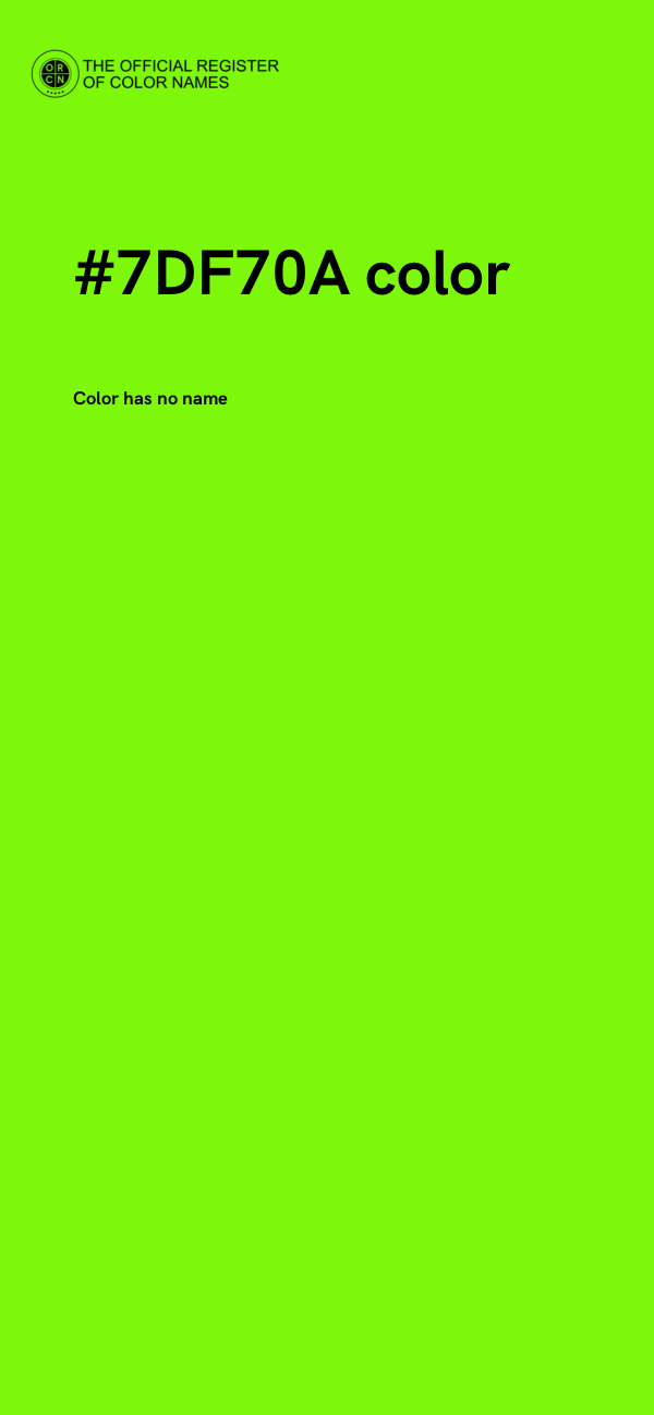 #7DF70A color image