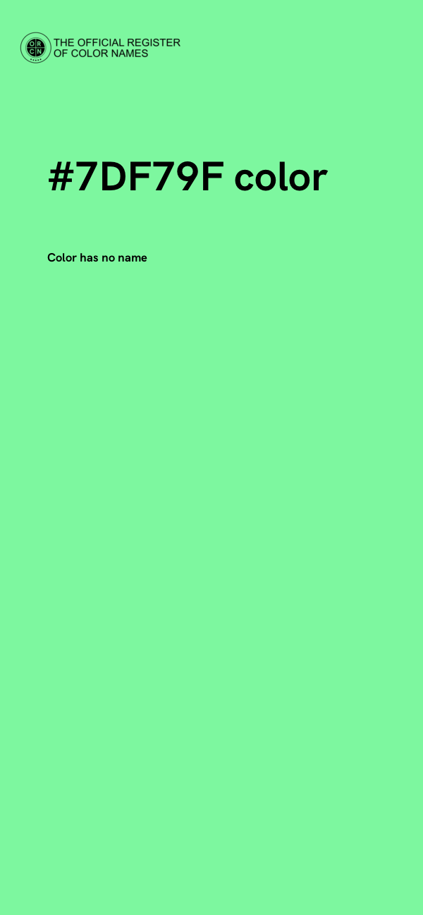 #7DF79F color image