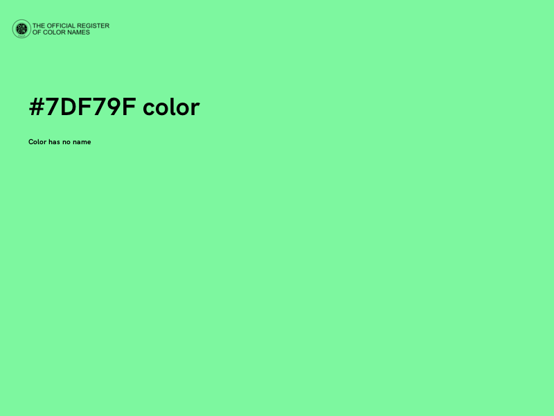 #7DF79F color image