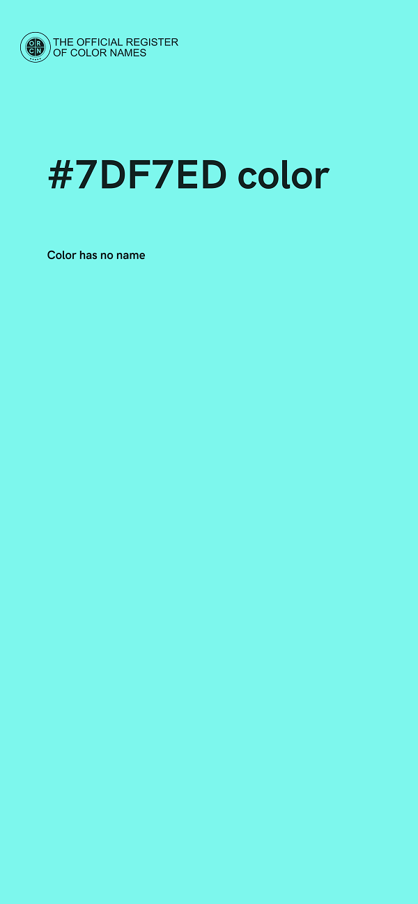#7DF7ED color image
