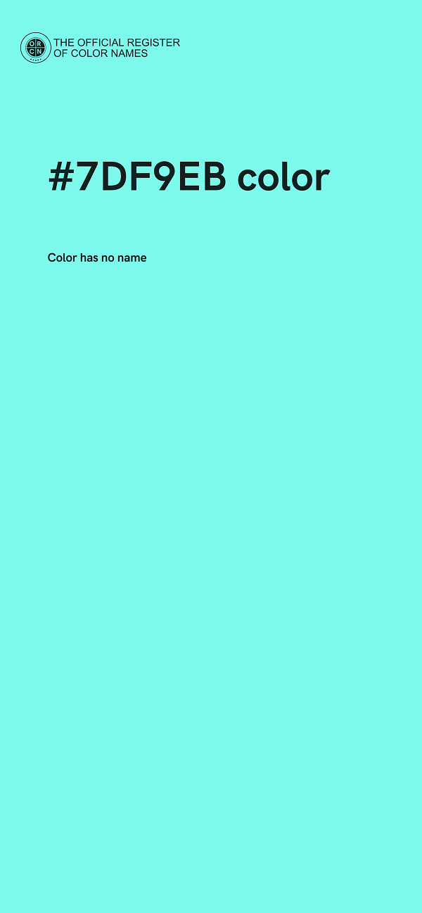#7DF9EB color image