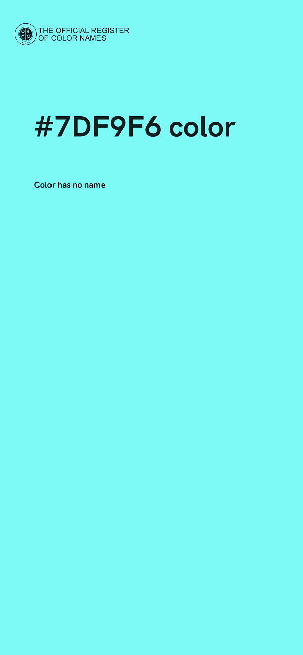 #7DF9F6 color image