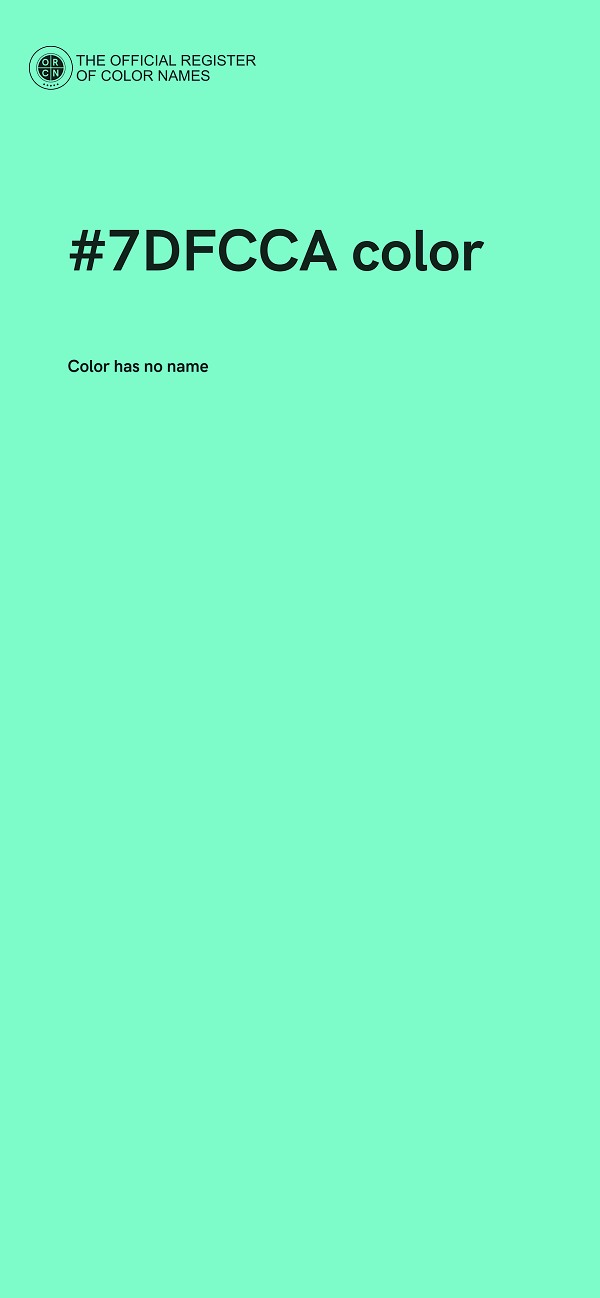 #7DFCCA color image
