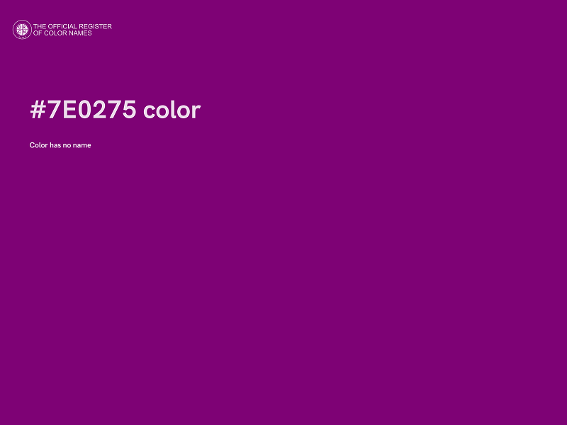 #7E0275 color image
