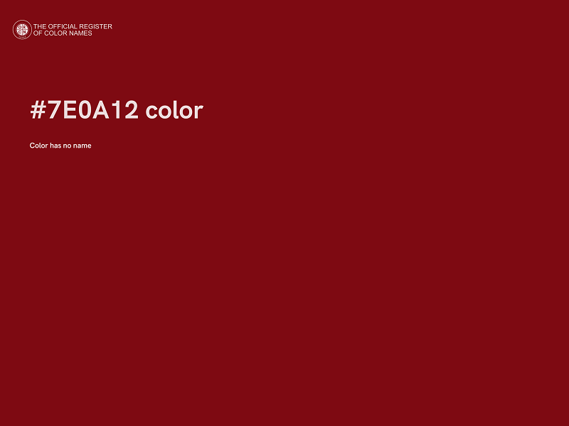 #7E0A12 color image