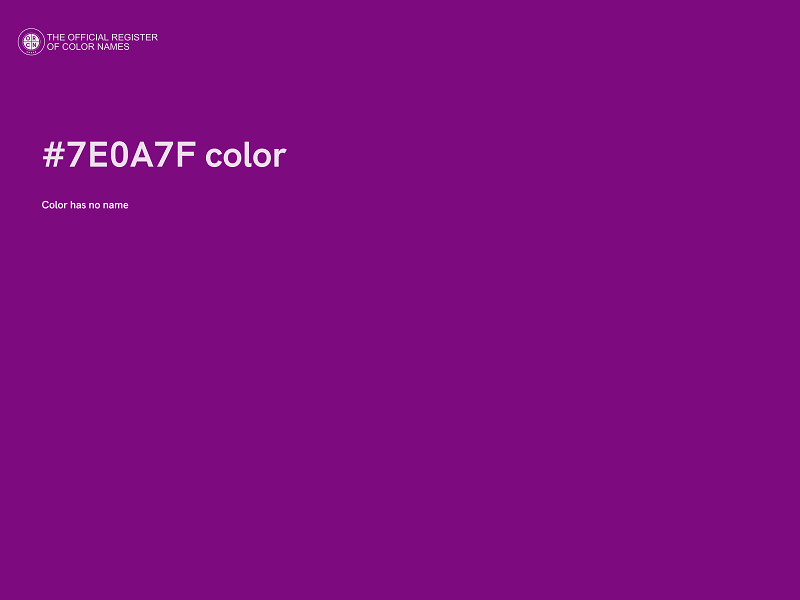 #7E0A7F color image