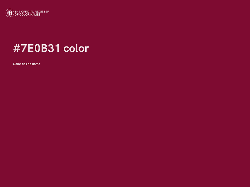 #7E0B31 color image