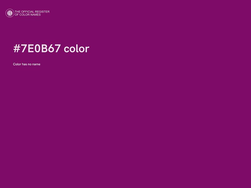 #7E0B67 color image