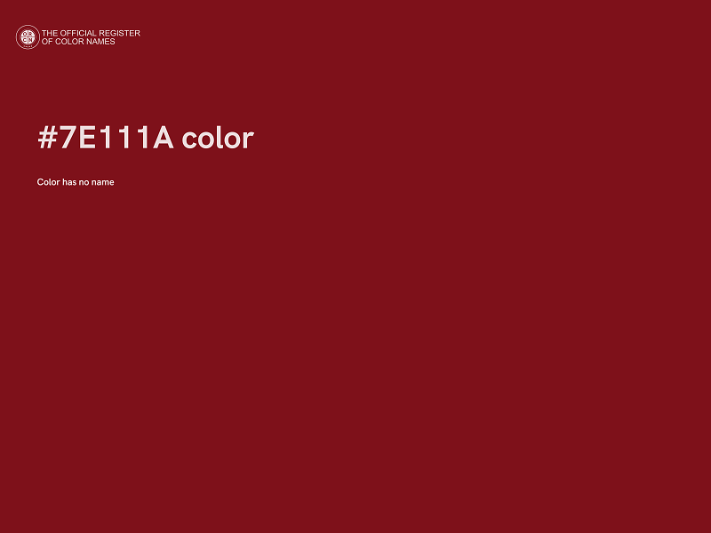 #7E111A color image