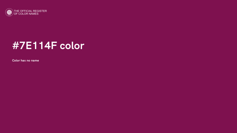 #7E114F color image