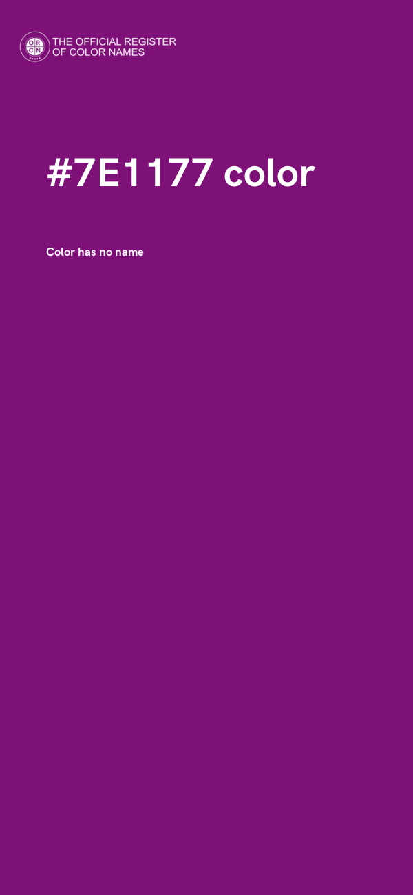 #7E1177 color image