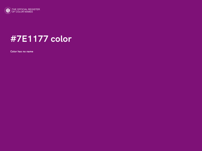 #7E1177 color image