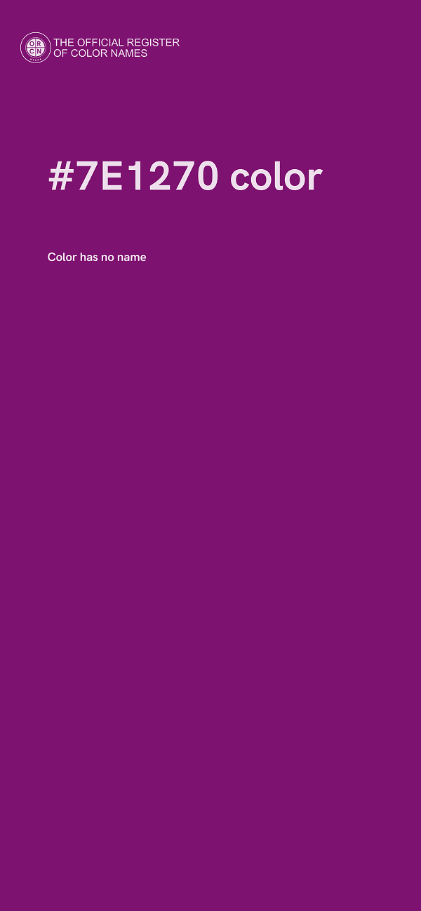 #7E1270 color image
