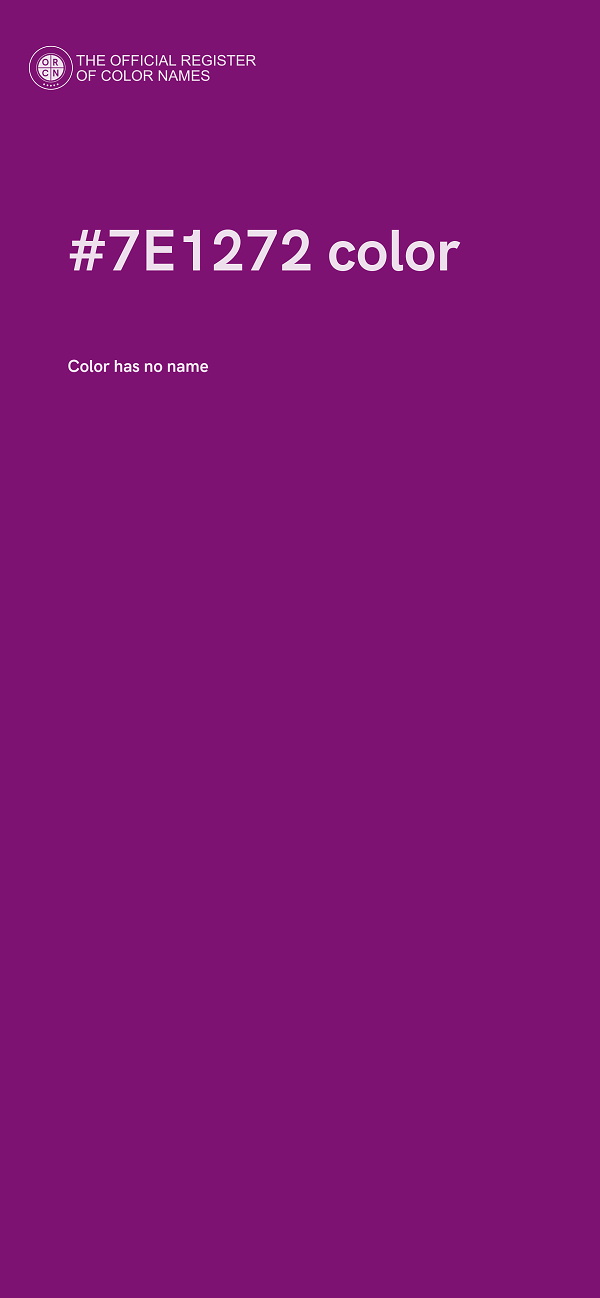 #7E1272 color image