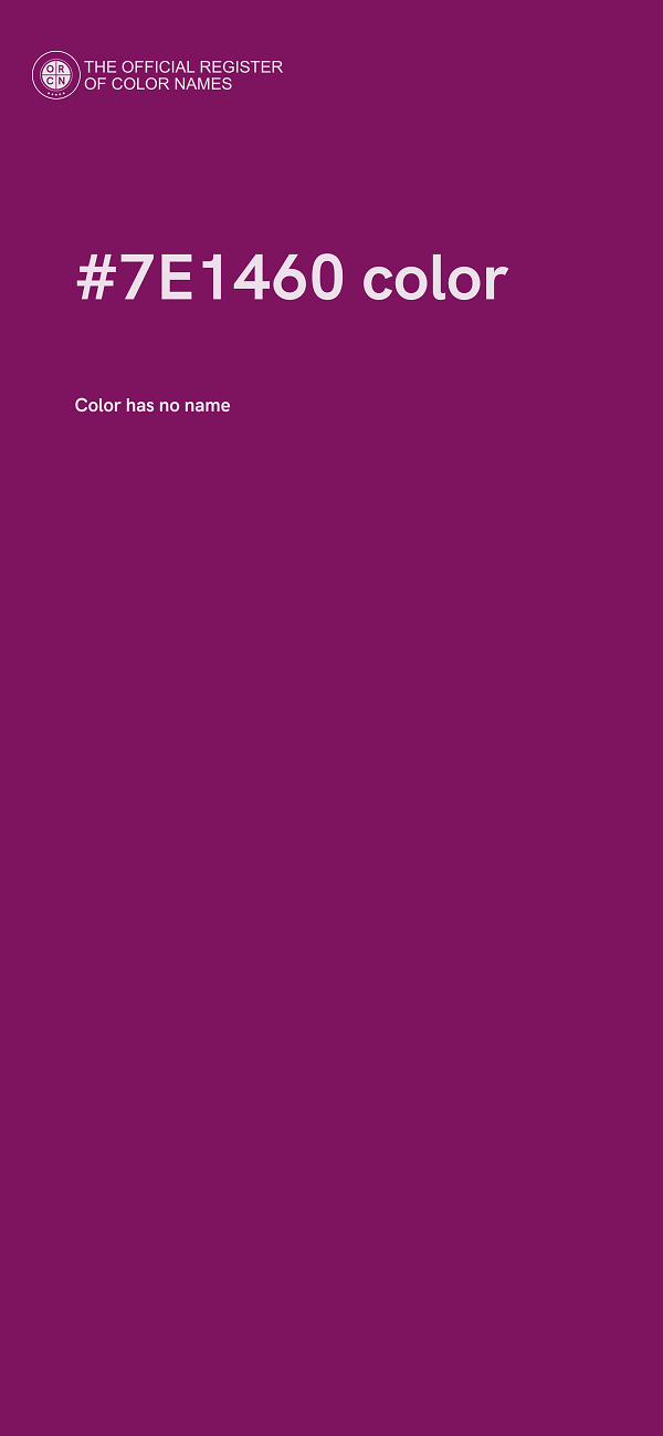 #7E1460 color image