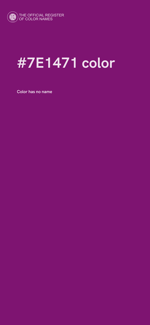 #7E1471 color image