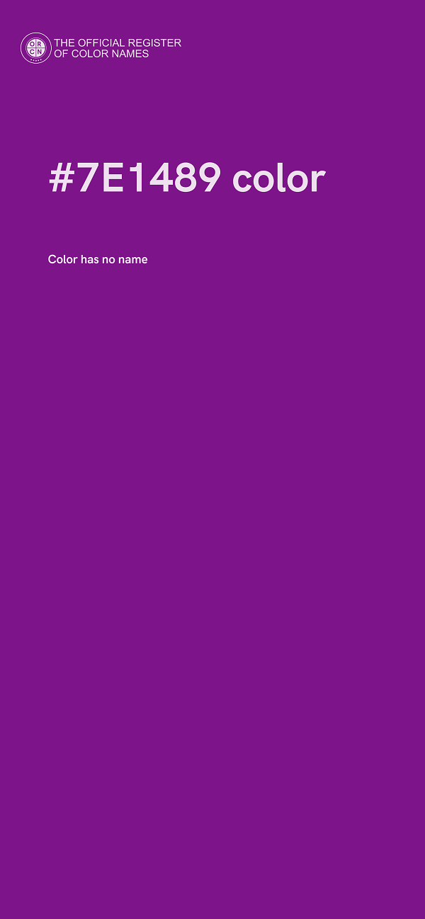 #7E1489 color image