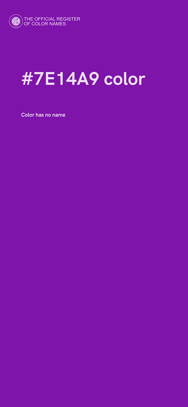 #7E14A9 color image
