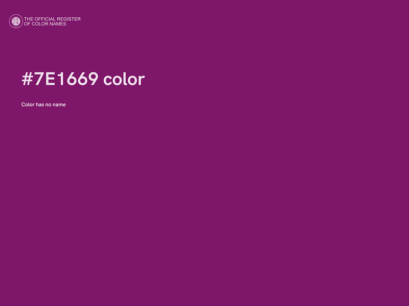 #7E1669 color image