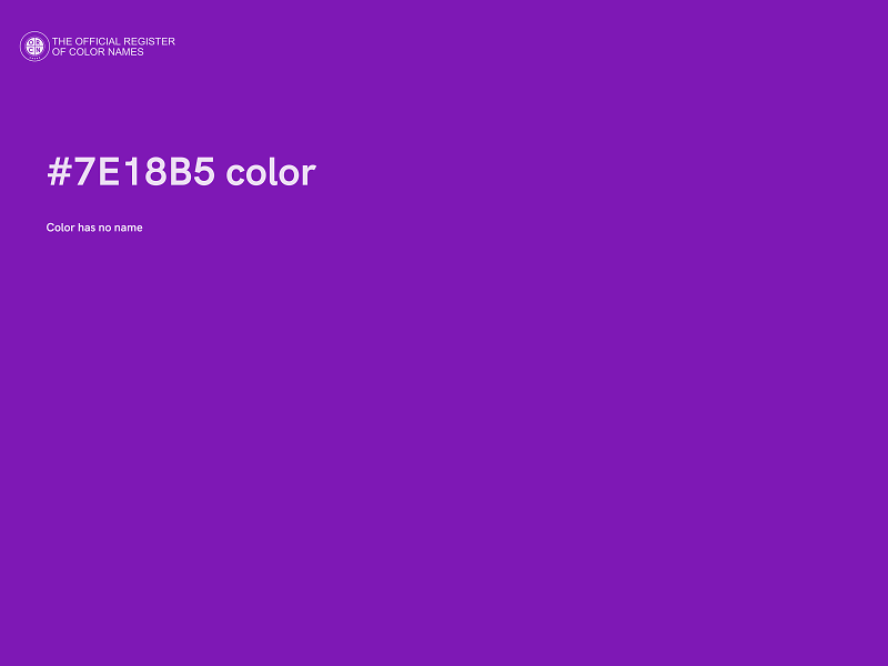 #7E18B5 color image