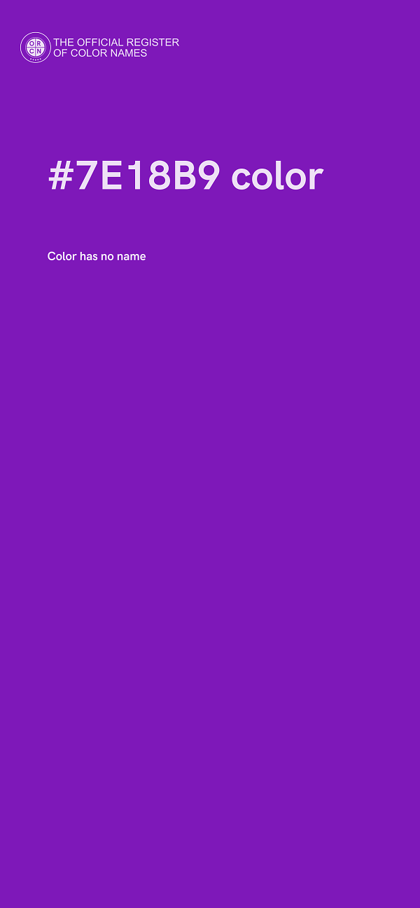 #7E18B9 color image