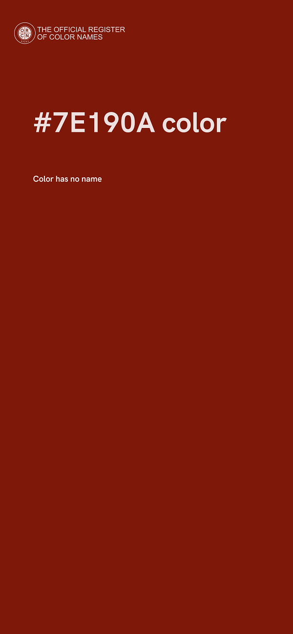 #7E190A color image