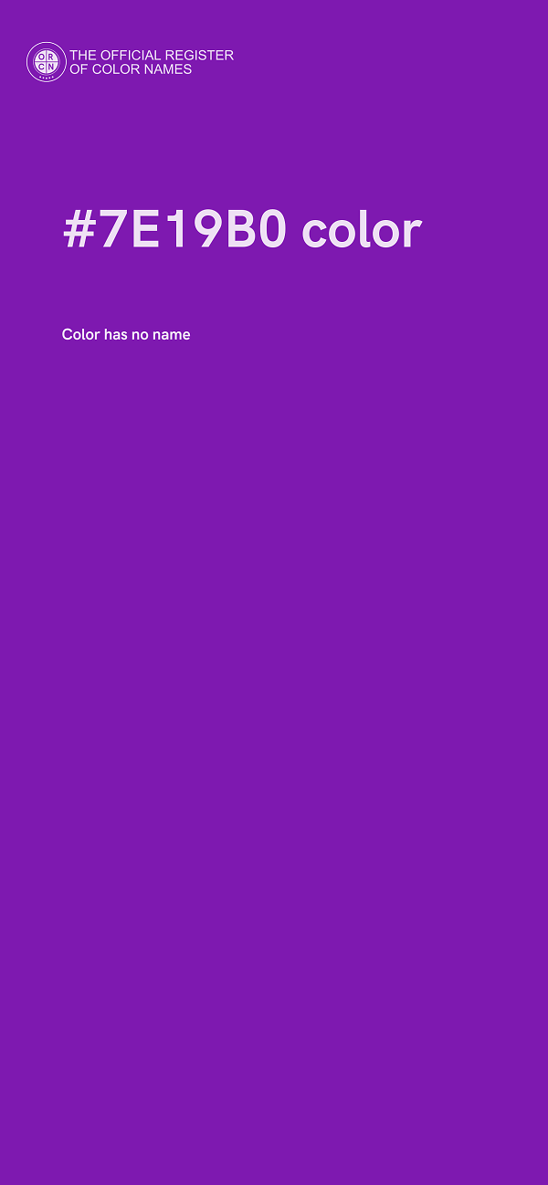 #7E19B0 color image