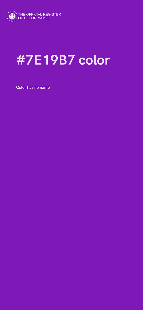 #7E19B7 color image
