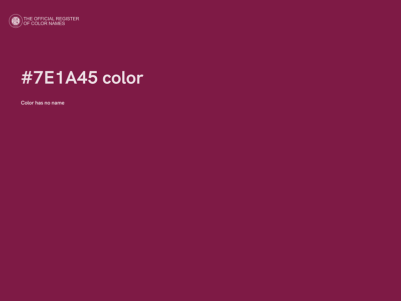 #7E1A45 color image