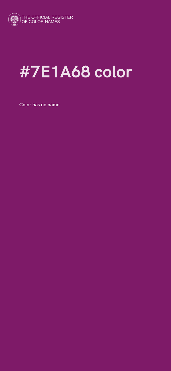 #7E1A68 color image