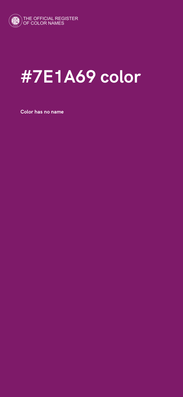 #7E1A69 color image