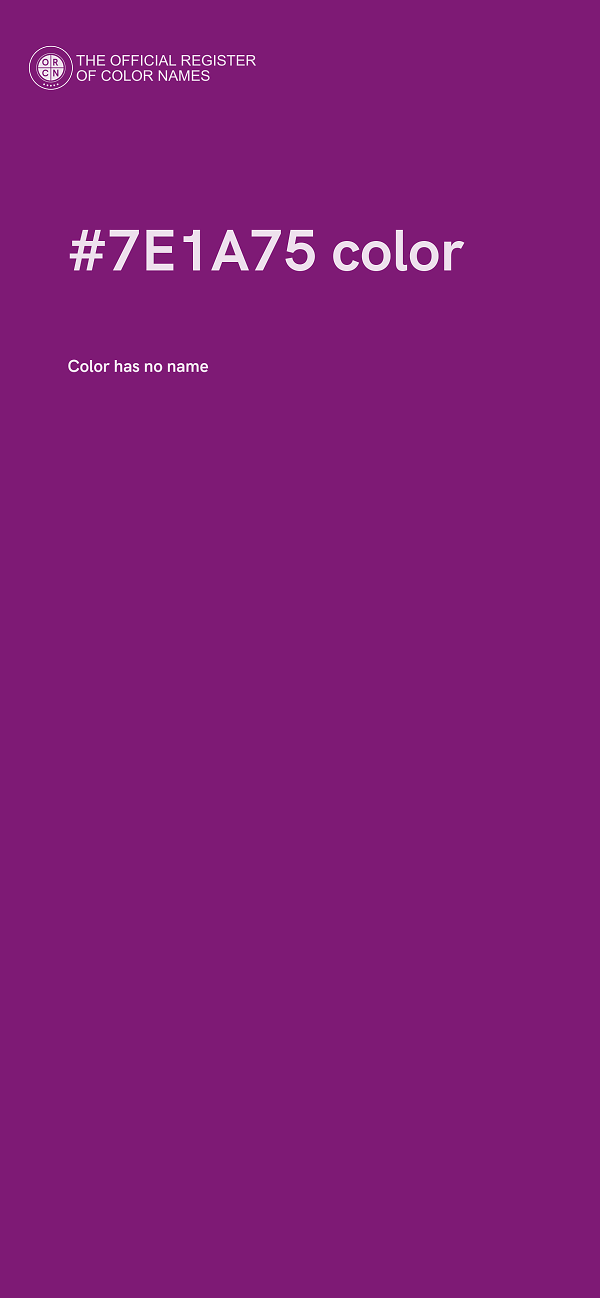 #7E1A75 color image
