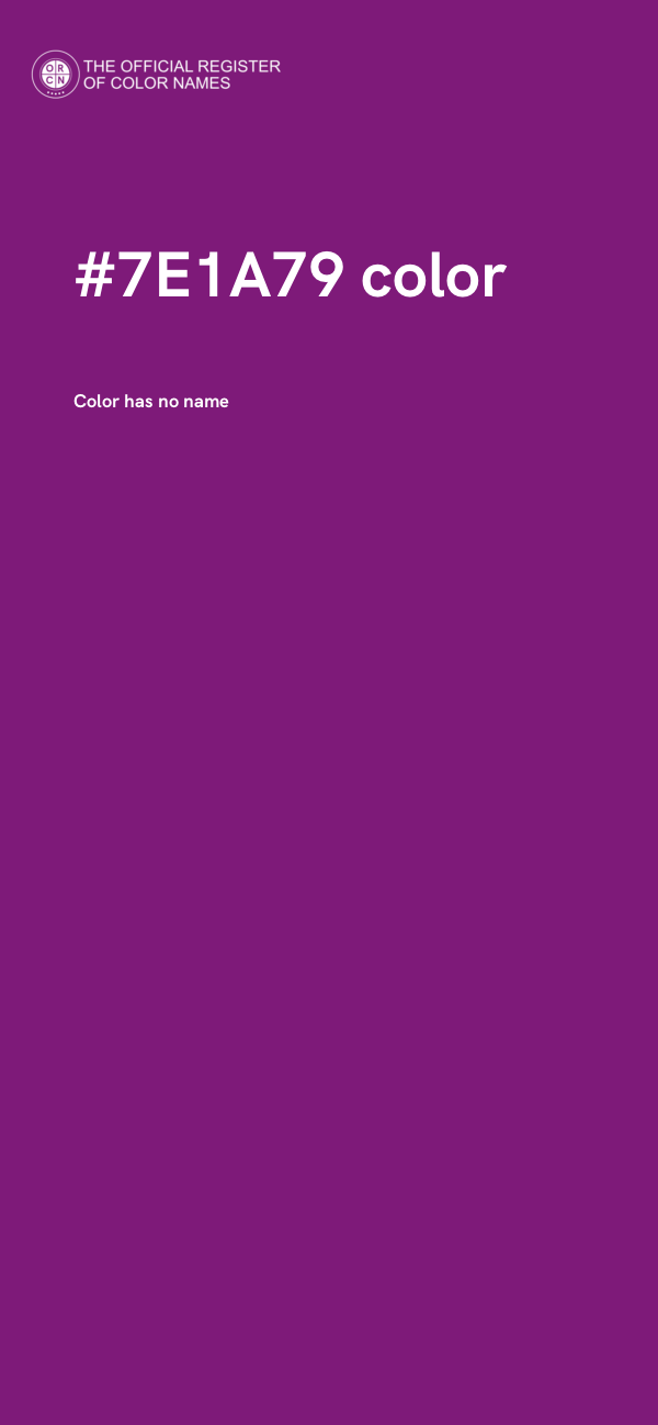 #7E1A79 color image