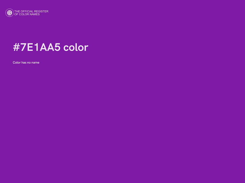 #7E1AA5 color image