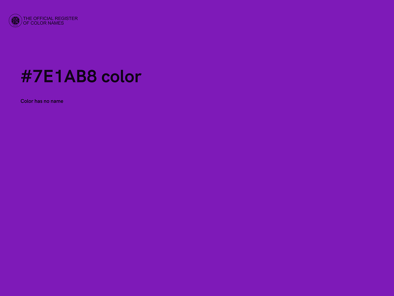 #7E1AB8 color image