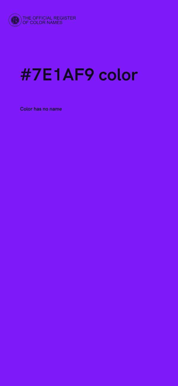 #7E1AF9 color image