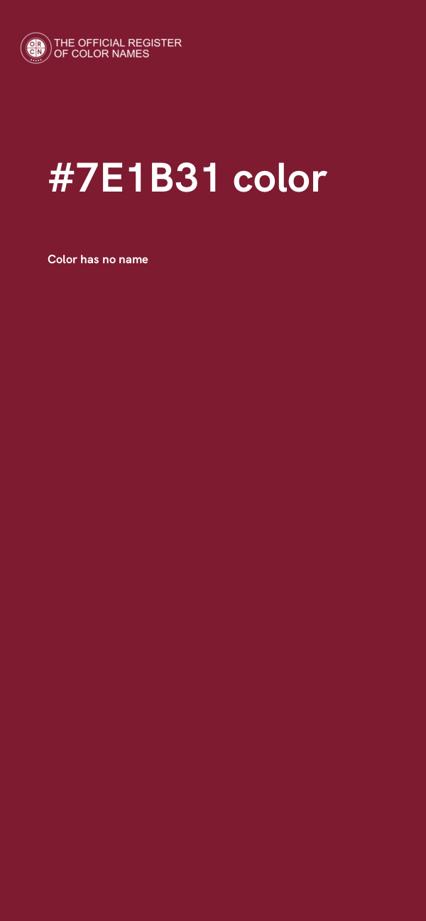 #7E1B31 color image